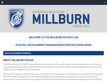 Tablet Screenshot of millburnsoccer.com